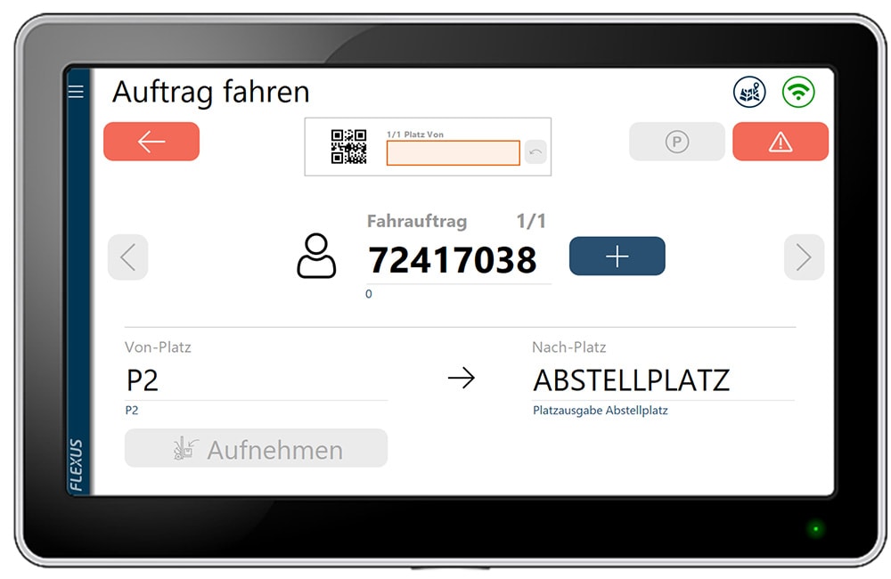 FTS Leitsystem für SAP - Staplerdialog Auftrag fahren