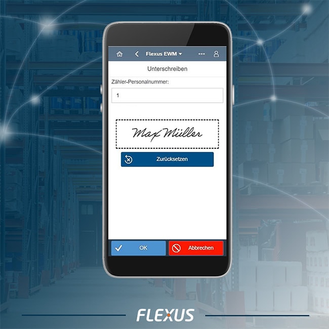 Mobile data capture for SAP - signature function from theflex
