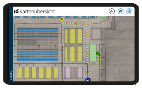 Transportleitsystem für Extended Warehouse Management
(SAP EWM) - Kartenübersicht