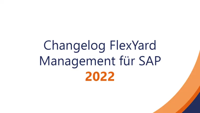 Change­log Flex­Yard Management für SAP – 2022