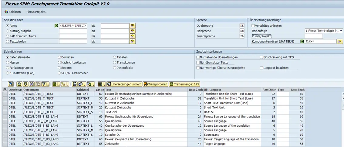 Flexus Übersetzungsmonitor