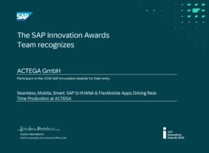 SAP Innovation Awards 2026: ACTEGA & Flexus