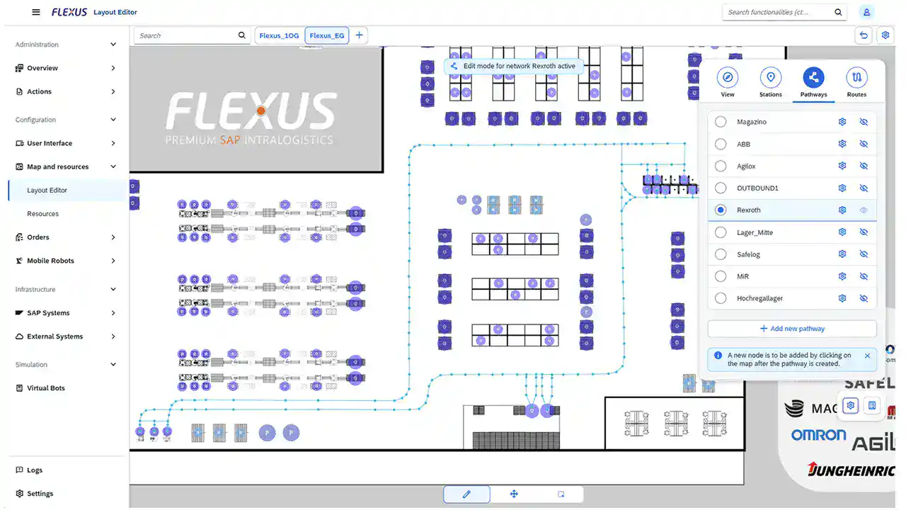 Edit and optimize the hall layout directly