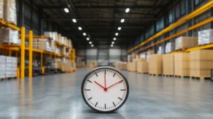 Lager mit Uhr